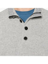 Wappen Patch Half Button Lambswool Knit Top Grey - STONE ISLAND - BALAAN 6