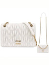 Matelasse Nappa Leather Mini Bag White - MIU MIU - BALAAN 2