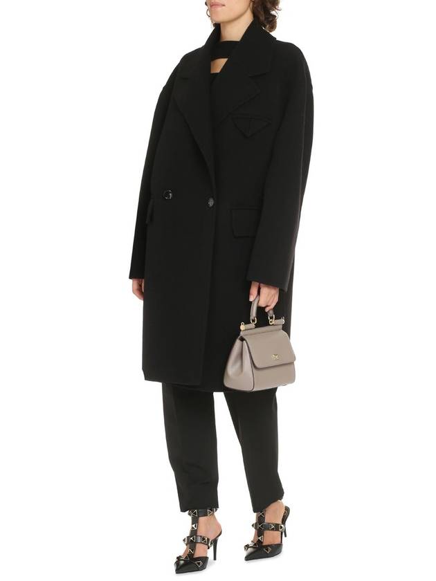 Women's Double Coat Black - BOTTEGA VENETA - BALAAN 4