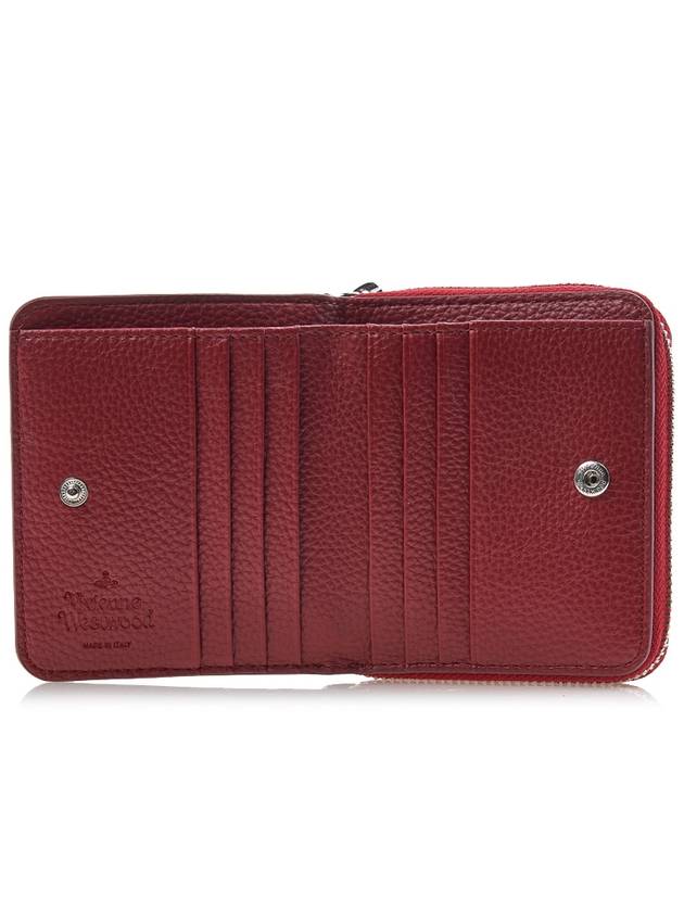 Logo Plaque Zip-Up Half Wallet Red - VIVIENNE WESTWOOD - BALAAN 11