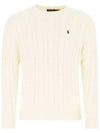 Embroidery Logo Cable Knit Top Ivory - POLO RALPH LAUREN - BALAAN 3