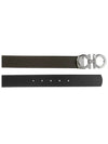 Gancini Reversible Adjustable Leather Belt Black - SALVATORE FERRAGAMO - BALAAN 4