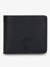 Paris Logo Plaque Bifold Bifold Wallet Black - AMI - BALAAN 2