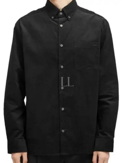 Mateo Logo Long Sleeve Shirt Black - A.P.C. - BALAAN 2