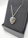 Heart CC logo necklace silver fabric ABE688 - CHANEL - BALAAN 3