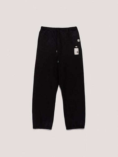 J13PT724 BLACK logo patch sweat pants - MIHARA YASUHIRO - BALAAN 1