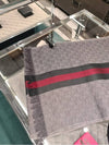 Web GG two-tone muffler gray - GUCCI - BALAAN.