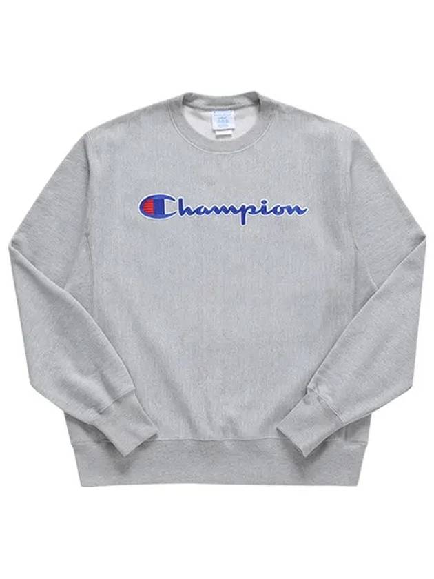 GF70 Y07471 1IC Reverse Weave Script Graphic Logo Sweatshirt - CHAMPION - BALAAN 3