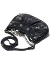 Le Cagol Mini Silver Chain Crocodile Shoulder Bag Black - BALENCIAGA - BALAAN 6