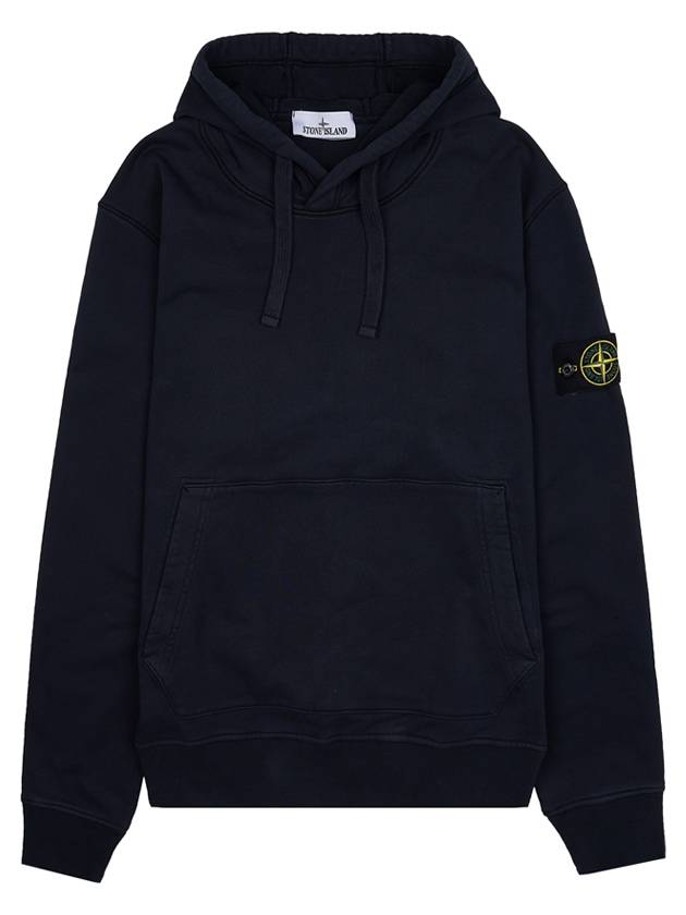 Signature Logo Patch Hoodie Navy - STONE ISLAND - BALAAN 2