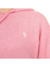 Embroidered Logo Cashmere Hoodie Pink - SPORTY & RICH - BALAAN 9