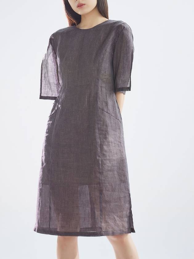 Linen See-Through Ferrara Midi Dress Brown - RS9SEOUL - BALAAN 6