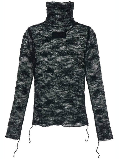 distressed high-neck pullover sweater - MAISON MARGIELA - BALAAN 1