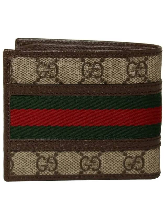 Ophidia GG Half Wallet Beige Ebony - GUCCI - BALAAN 3