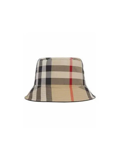 Check Pattern Cotton Bucket Hat Beige - BURBERRY - BALAAN 2