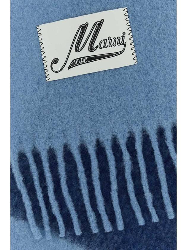 Striped Alpaca Mohair Muffler Blue - MARNI - BALAAN 3