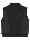 Utility performance woven vest BLACK WOMAN - MALBON GOLF - BALAAN 1