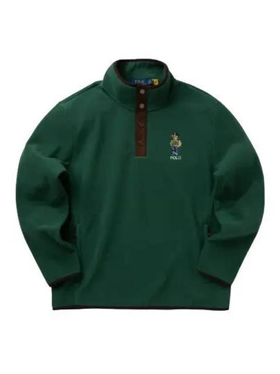 Polo Bear Brush Fleece Sweatshirt Green - POLO RALPH LAUREN - BALAAN 2