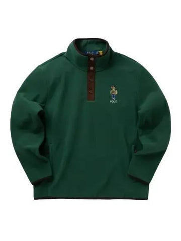 Polo Bear Brush Fleece Sweatshirt Green - POLO RALPH LAUREN - BALAAN 1