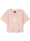 EL Breath Logo Crop Short Sleeve T-Shirt Pink - ELIMENO - BALAAN 1