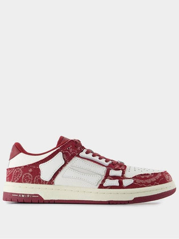 Bandana Skel Top Low Sneakers - Amiri - Leather - Burgundy - AMIRI - BALAAN 1