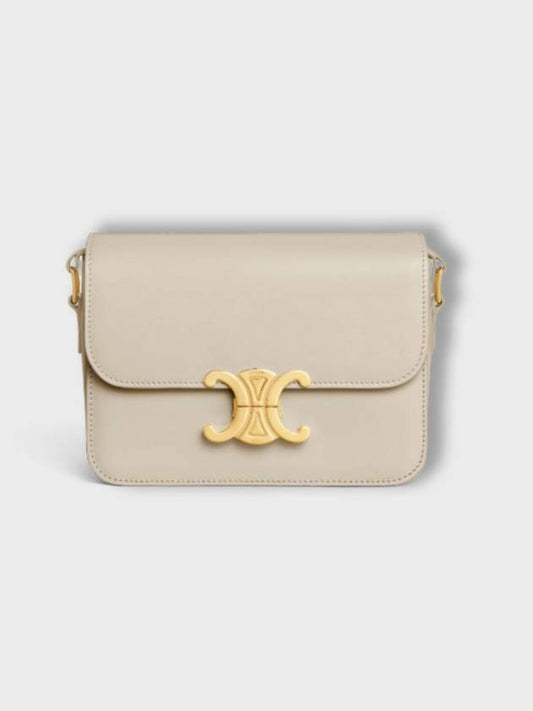 Teen Triomphe Shiny Calfskin Cross Bag Light Stone - CELINE - BALAAN 1