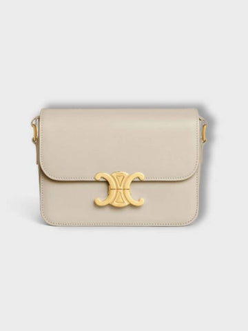 Teen Triomphe Shiny Calfskin Cross Bag Light Stone - CELINE - BALAAN 1