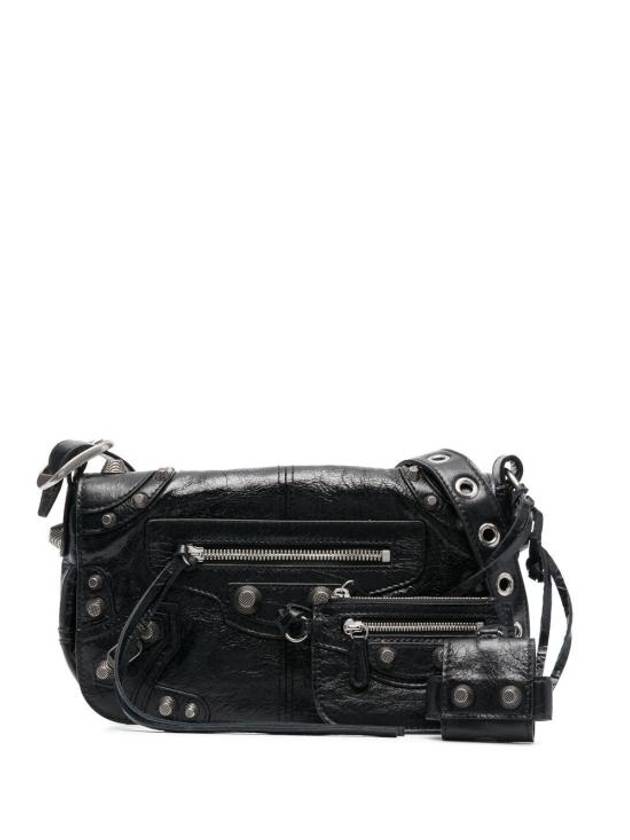 Zipper Stud Arena Lambskin Shoulder Bag Black - BALENCIAGA - BALAAN 2