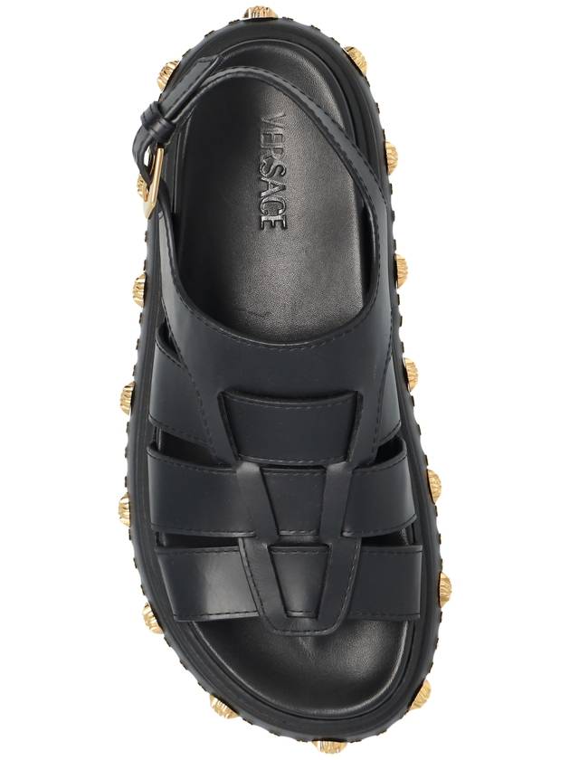 Versace Studded Sandals, Men's, Black - VERSACE - BALAAN 6