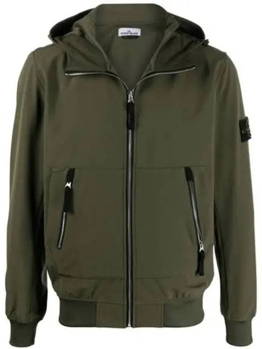 Men's Light Soft Shell R Hooded Jacket Khaki - STONE ISLAND - BALAAN 2