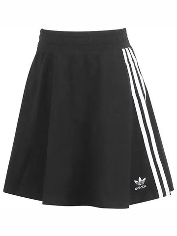 Originals 3 Stripe A-Line Skirt Black - ADIDAS - BALAAN 1