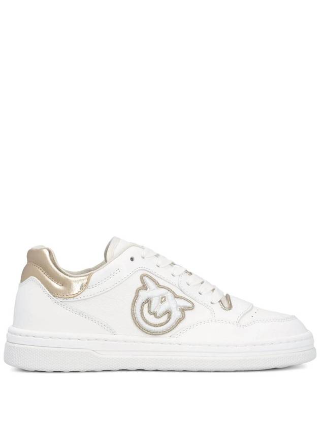 Pinko White And Gold Sneakers - PINKO - BALAAN 1