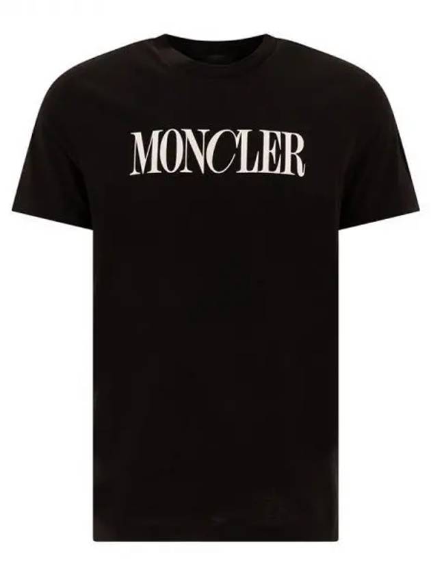 Logo Patch T Shirt Black 8C00031 89A17 999 1127163 - MONCLER - BALAAN 1