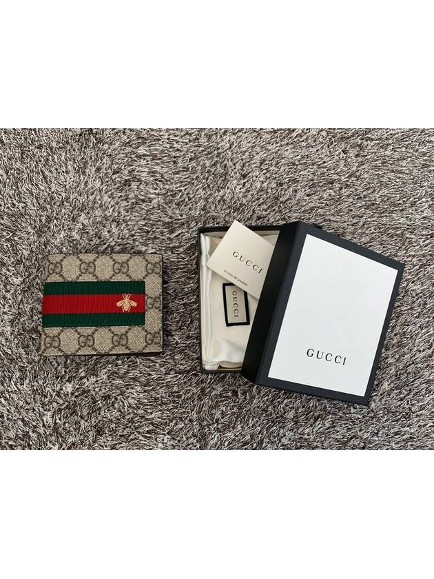 Supreme three stripe bee embroidery bifold wallet - GUCCI - BALAAN 2