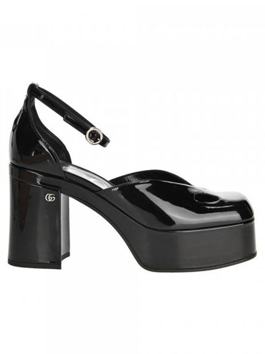 ankle strap platform pumps heels black - GUCCI - BALAAN.
