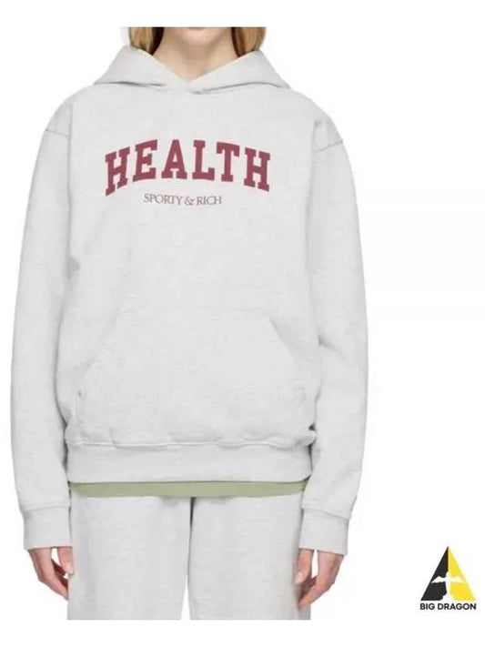 HEALTH IVY HOODIE HEATHER GRAY HO662 - SPORTY & RICH - BALAAN 1