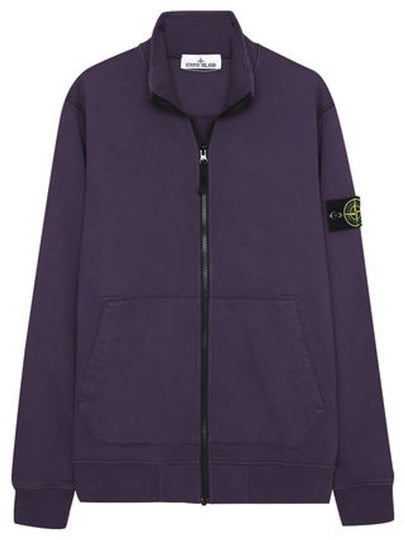 Wappen Patch Cotton Fleece Zip-up Jacket Navy - STONE ISLAND - BALAAN 2