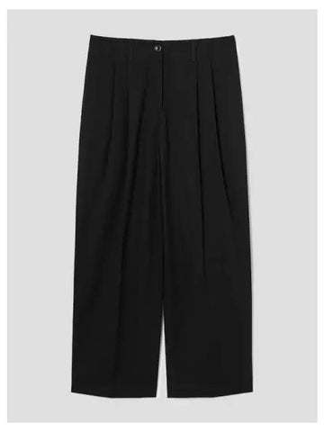 Women s relaxed fit twill pants black domestic product GM0024040250746 - TOTEME - BALAAN 1