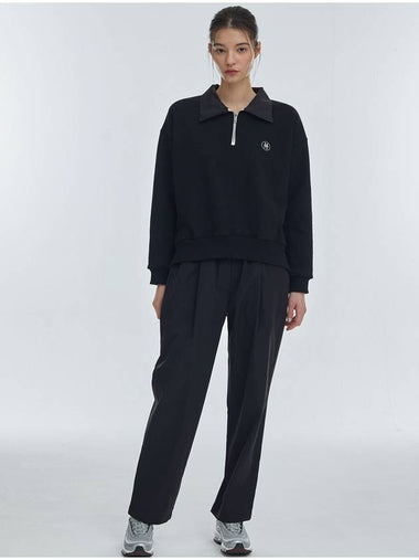 One Tuck wide banding pants Black - MANAVIS7 - BALAAN 1