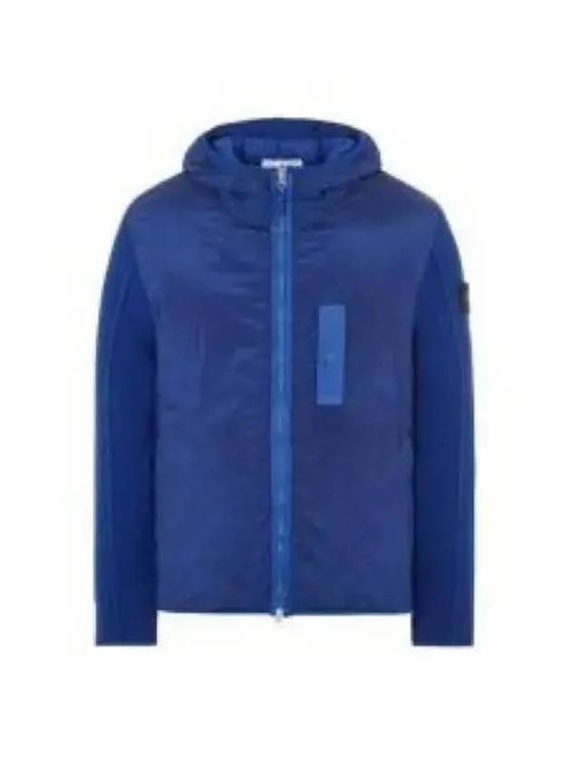 PrimaLoft-TC Knit Nylon Zip Up Hoodie Blue - STONE ISLAND - BALAAN 2