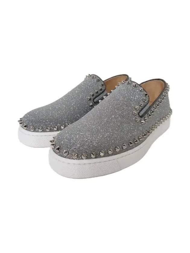 Silver Glitter Slips-On Grey - CHRISTIAN LOUBOUTIN - BALAAN 3