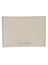 Folded Leather Card Wallet White - ACNE STUDIOS - BALAAN 1