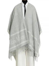 Hilde Logo Wool Cape Light Grey - MAX MARA - BALAAN 2