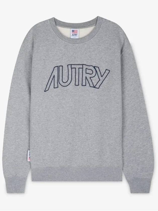 Women's logo embroidered melange sweatshirt SWIW 408M - AUTRY - BALAAN 2