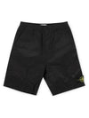 Logo Wappen Patch Shorts Black - STONE ISLAND - BALAAN 4