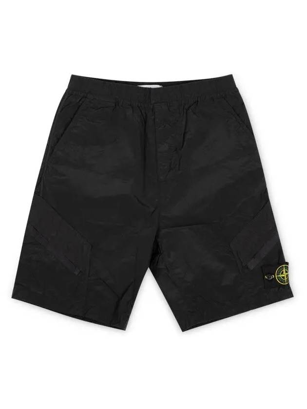 Logo Wappen Patch Shorts Black - STONE ISLAND - BALAAN 2