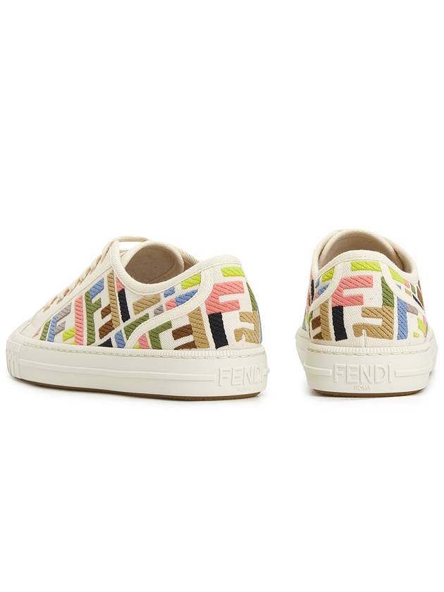 Domino Embroidered FF Logo Low-Top Sneakers - FENDI - BALAAN 7