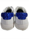 Andy Glitter Leather Low Top Sneakers White Blue - SAINT LAURENT - BALAAN 7