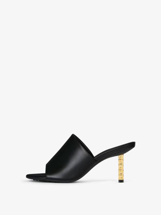 G Gold Cube Mules Sandal Hills Black - GIVENCHY - BALAAN 4