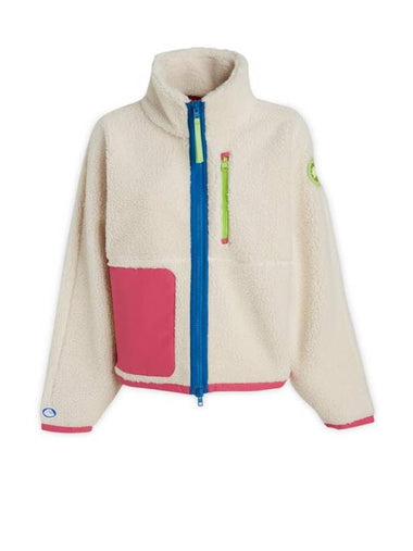 Paola Pivi Fleece Zip-Up Jacket White - CANADA GOOSE - BALAAN 1